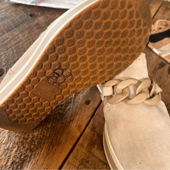 Dolce Vita Jhenee Suede Platform Slip-On Loafers, Beige Size 9 - Picture 6 of 9